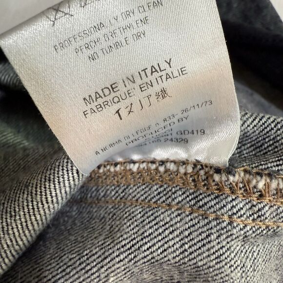 Gucci Denim Skirt with Lace-Up Front Detail Size 44 Dark Denim Missing Laces - Picture 6 of 13